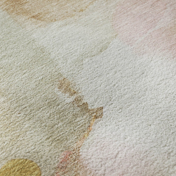 HomeRoots 8' X 10' Mauve & Copper Abstract Area Rug - Washable, UV Protected, Durable for Busy Homes 714785