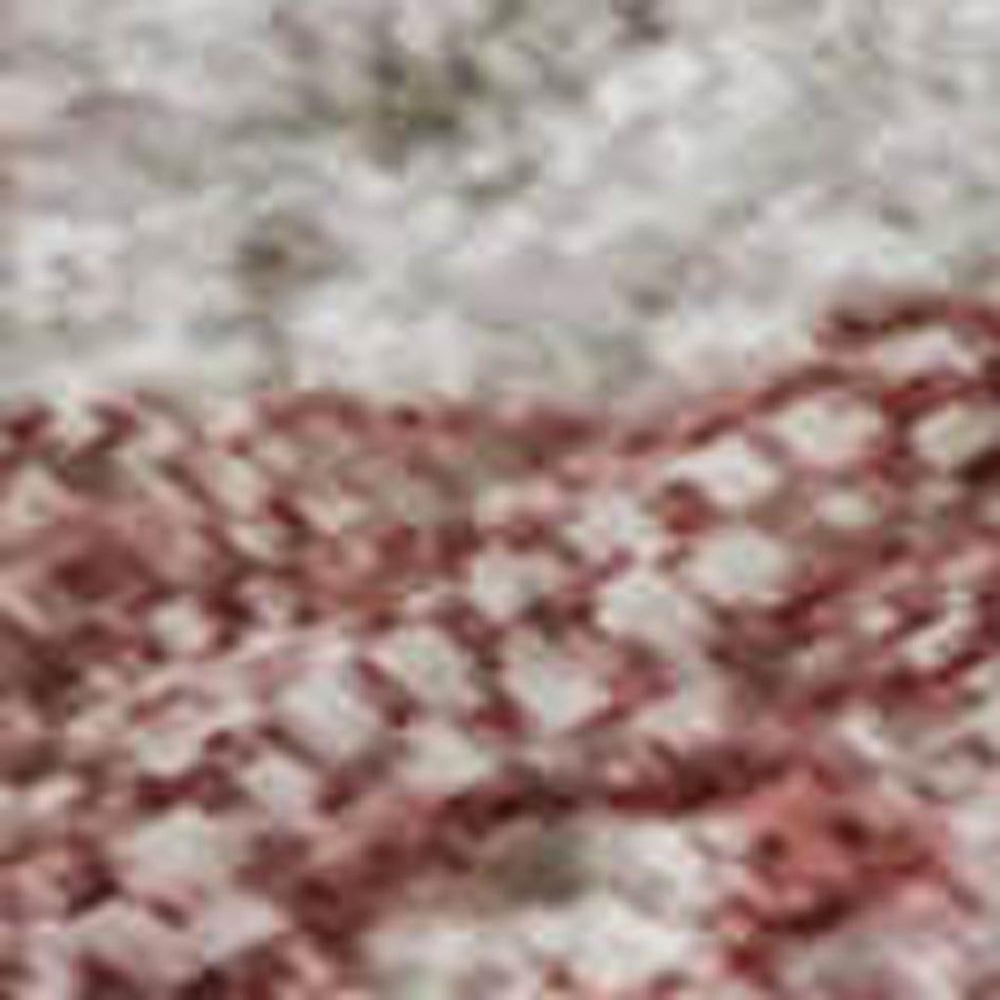 HomeRoots 10' X 14' Stylish Pink & Ivory Abstract Washable Area Rug - Durable, Stain-Resistant, UV Protected! 714793