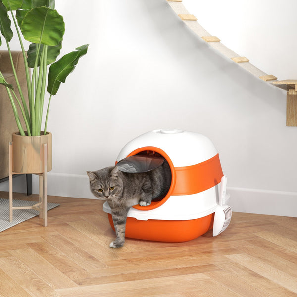 English Elm PawHut Reversible Cat Scratching Board 4-Pack for Indoor Cats – Eco-Friendly Cardboard Pad, Durable Protects Furniture Orange W2225P217605