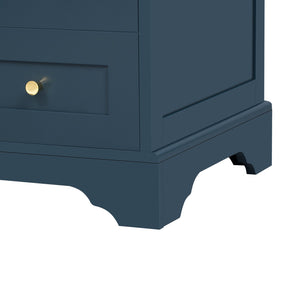 English Elm 30'' Modern Navy Blue Bathroom Vanity With Ceramic Sink, Soft-Close Doors & Gold Handles For Style N710P228365C