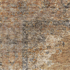 HomeRoots 10' X 14' Copper Medallion Washable Area Rug with UV Protection for Easy Care in High-Traffic Spaces 714829