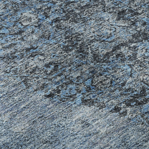 HomeRoots 5' X 8' Denim Blue Medallion Area Rug - Machine Washable, Stain-Resistant, UV Protected for Homes 714831