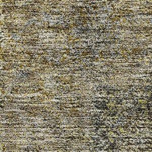 HomeRoots 5' Khaki & Beige Medallion Area Rug - Washable, Stain-Resistant, UV-Protected for Durability & Style! 714837