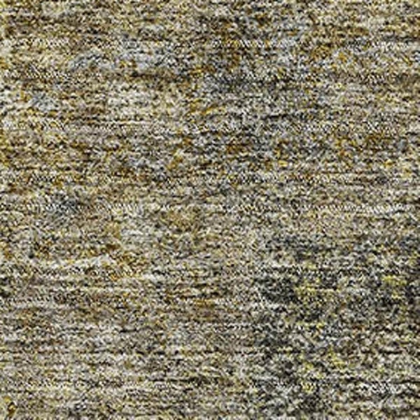 HomeRoots 5' Khaki & Beige Medallion Area Rug - Washable, Stain-Resistant, UV-Protected for Durability & Style! 714837