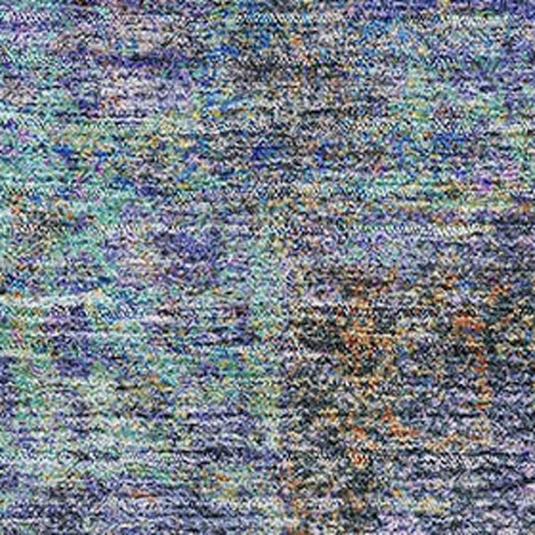 HomeRoots 9' X 12' Vibrant Purple and Teal Medallion Area Rug - Washable, UV Protected, Family-Friendly Design 714858