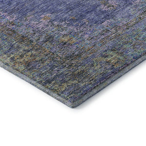 HomeRoots 9' X 12' Vibrant Purple and Teal Medallion Area Rug - Washable, UV Protected, Family-Friendly Design 714858