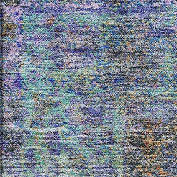 HomeRoots 10' Purple and Teal Medallion Area Rug - Washable, Stain-Resistant, UV Protected for Homes with Kids 714859