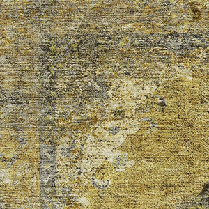 HomeRoots 5' X 8' Elegant Wheat and Gray Medallion Area Rug - Washable, Stain Resistant, UV Protected Design 714861