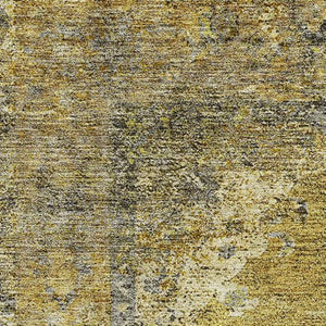 HomeRoots 9' X 12' Wheat and Gray Medallion Area Rug – Washable, UV-Protected, Durable for High-Traffic Homes 714864