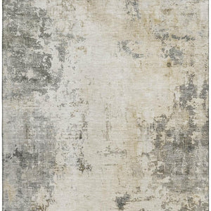HomeRoots 9' X 12' Contemporary Abstract Washable Area Rug with UV Protection for High-Traffic Spaces 714876