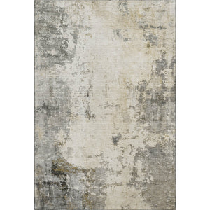 HomeRoots 10' X 14' Modern Pewter and Ivory Abstract Washable Area Rug - Durable, UV Protected, Family-Friendly! 714877