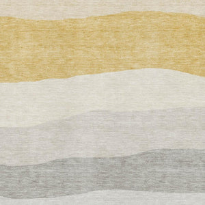 HomeRoots 5' X 8' Striped Pewter and Ivory Area Rug with UV Protection – Easy-Care, Stylish, and Durable Design 714891