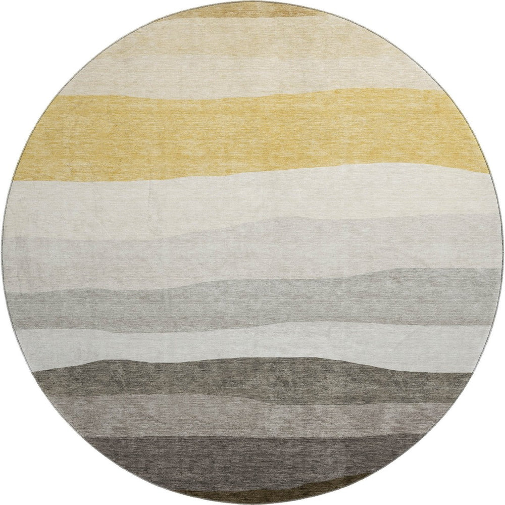 HomeRoots 8' X 10' Stylish Pewter & Ivory Striped Area Rug - Durable, Washable, UV Protected for Every Space! 714893