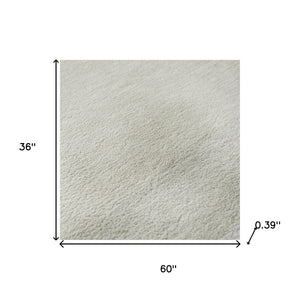 HomeRoots 5' X 8' Wheat And Ivory Striped Area Rug - Machine Washable, UV Protected, Perfect for Families! 714903