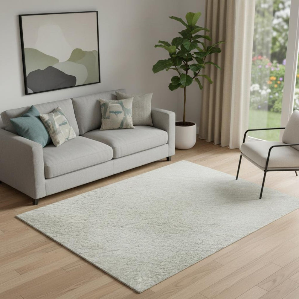 HomeRoots 8' Washable Round Rug in Wheat & Ivory Stripes - Soft, Durable, UV-Protected for Indoor & Outdoor Use 714904
