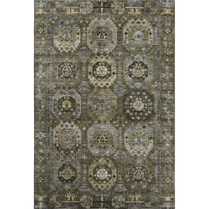 HomeRoots 5' X 8' Coffee Medallion Area Rug - Washable, UV-Protected, Durable & Stylish for High-Traffic Areas 714933