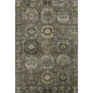 HomeRoots 5' X 8' Coffee Medallion Area Rug - Washable, UV-Protected, Durable & Stylish for High-Traffic Areas 714933