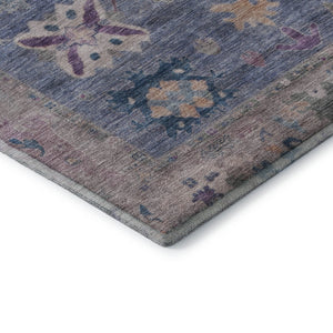 HomeRoots 8' X 10' Washable Blue & Purple Oriental Area Rug with UV Protection, Stain Resistance & Non-Slip Backing 714959