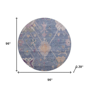 HomeRoots 8' X 10' Washable Blue & Purple Oriental Area Rug with UV Protection, Stain Resistance & Non-Slip Backing 714959