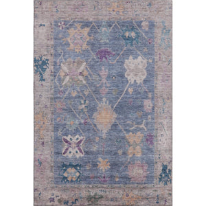 HomeRoots 10' Blue & Purple Oriental Area Rug - Washable, UV Protected, Stain Resistant for Busy Homes 714961