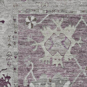 HomeRoots 5' X 8' Merlot Gray Oriental Area Rug - Washable, UV-Protected, Pet-Friendly, Stylish & Durable! 714969