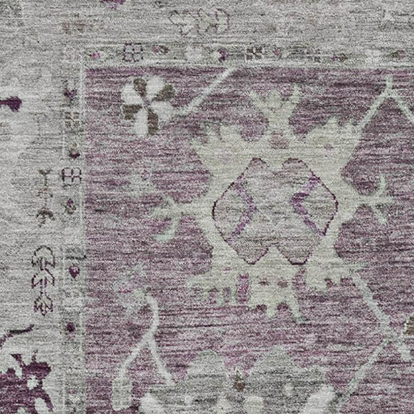HomeRoots 5' X 8' Merlot Gray Oriental Area Rug - Washable, UV-Protected, Pet-Friendly, Stylish & Durable! 714969