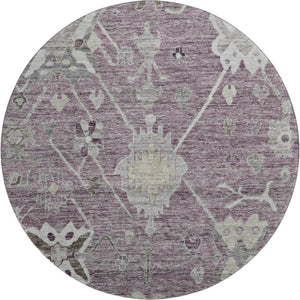 HomeRoots 8' X 10' Merlot and Gray Oriental Washable Area Rug – Stylish, Stain-Resistant, UV Protected Design! 714971