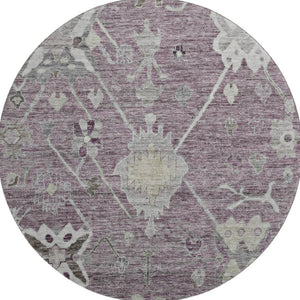 HomeRoots 8' X 10' Merlot and Gray Oriental Washable Area Rug – Stylish, Stain-Resistant, UV Protected Design! 714971