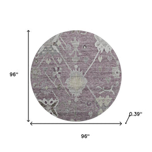 HomeRoots 8' X 10' Merlot and Gray Oriental Washable Area Rug – Stylish, Stain-Resistant, UV Protected Design! 714971