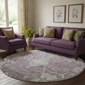 HomeRoots 8' X 10' Merlot and Gray Oriental Washable Area Rug – Stylish, Stain-Resistant, UV Protected Design! 714971