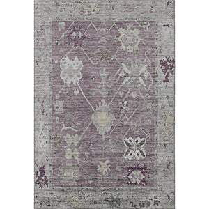HomeRoots 10' x 14' Merlot and Gray Washable Oriental Area Rug with UV Protection for Busy Homes & Pets 714973