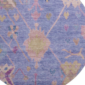 HomeRoots 8' X 10' Purple and Blue Washable Oriental Area Rug with UV Protection - Durable, Stylish, Easy Care! 714977