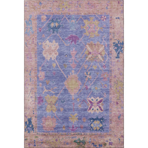 HomeRoots 9' X 12' Elegant Purple and Blue Oriental Area Rug – Washable, UV Protected, Perfect for Busy Homes! 714978