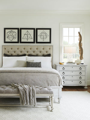 Lexington Sag Harbor Tufted Upholstered Bed - Elegant Oyster Finish & Button-tufted Comfort For Luxe Living Oyster  714-134c