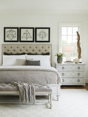 Lexington Sag Harbor Tufted Upholstered Bed - Elegant Oyster Finish & Button-tufted Comfort For Luxe Living Oyster  714-134c