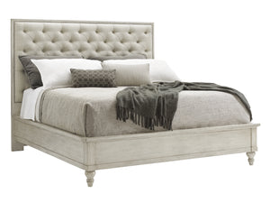Lexington Sag Harbor Tufted Upholstered Bed - Elegant Oyster Finish & Button-tufted Comfort For Luxe Living Oyster  714-134c