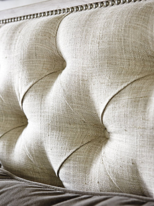 Lexington Sag Harbor Tufted Upholstered Headboard In Elegant Herringbone Weave - Luxe Comfort For Any Bedroom Oyster  714-134hb