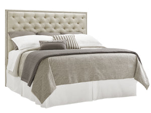 Lexington Sag Harbor Tufted Upholstered Headboard In Elegant Herringbone Weave - Luxe Comfort For Any Bedroom Oyster  714-134hb
