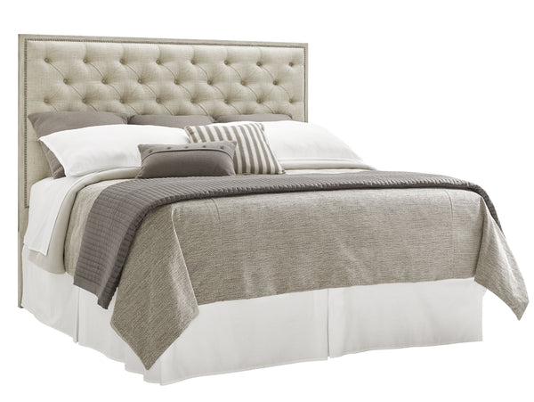 Lexington Sag Harbor Tufted Upholstered Headboard In Elegant Herringbone Weave - Luxe Comfort For Any Bedroom Oyster  714-134hb