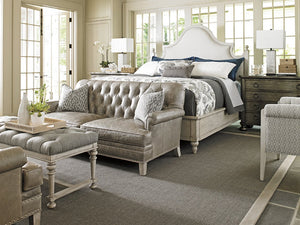 Lexington Arbor Hills Upholstered Bed: Embrace Luxurious Comfort With A Stylish Oyster Finish And Nailhead Trim Oyster  714-144c