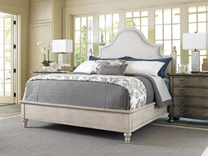 Lexington Arbor Hills Upholstered Bed: Embrace Luxurious Comfort With A Stylish Oyster Finish And Nailhead Trim Oyster  714-144c