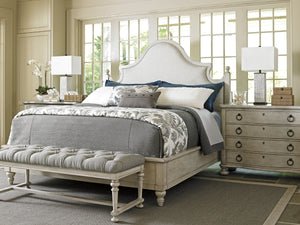 Lexington Arbor Hills Upholstered Bed: Embrace Luxurious Comfort With A Stylish Oyster Finish And Nailhead Trim Oyster  714-144c