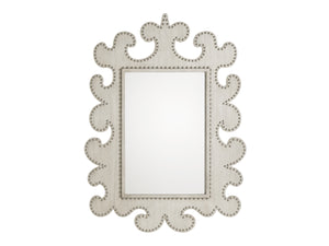 Lexington Hempstead Vertical Mirror - Elegant Scrolled Frame With Nailhead Trim And Sophisticated Oyster Finish Oyster  714-203