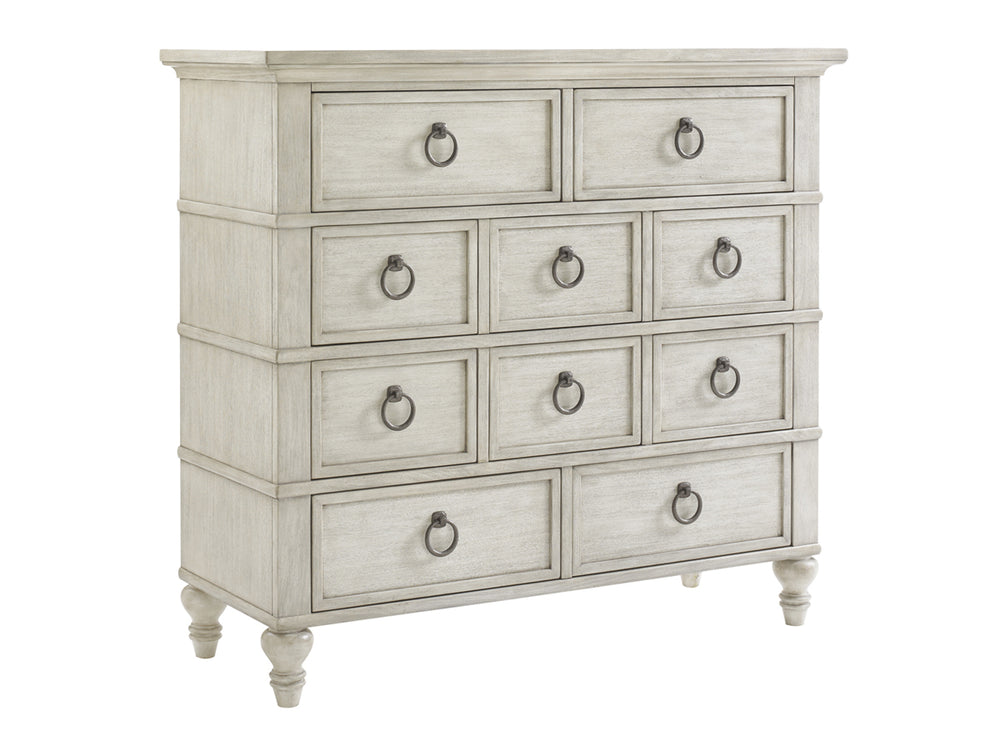 Lexington Fall River Drawer Chest - Elegant Transitional Design With 10 Drawers For Stylish, Functional Storage Oyster  714-306