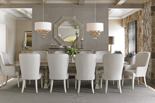 Lexington Baxter Upholstered Dining Chair - Casual Transitional Design With Elegant Oyster Finish And Nailhead Trim Oyster  714-883-01