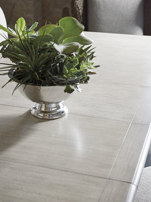 Lexington Montauk Rectangular Dining Table - Elegant Oyster Finish, Trestle Base Design, Comfortably Seats 10 Oyster  714-876