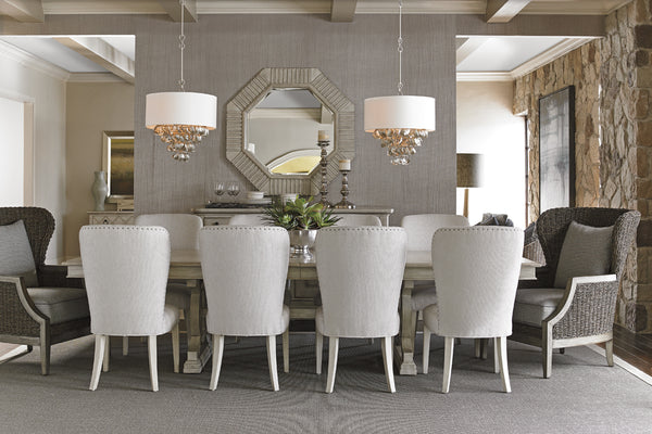 Lexington Selden Octagonal Mirror - Elegantly Crafted With Distressed Cathedral Mahogany And Antique Pewter Accents Oyster  714-204