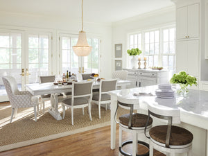 Lexington Merrick Swivel Counter Stool: Casual Elegance With Rush Seat And Metal Back For Modern Living Spaces Oyster  714-815-01