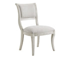 Eastport Dining Chair: Casual Transitional Style with Oyster Finish and Textured Upholstered Seat