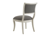 Lexington Eastport Dining Chair: Casual Transitional Style With Oyster Finish And Textured Upholstered Seat Oyster  714-880-40